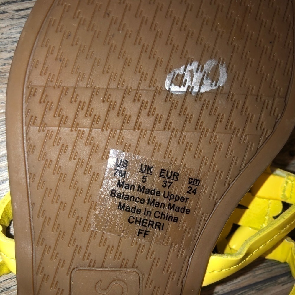 NWOB  Sam Edelman Yellow Canyon Medallion Sandals Size 6 - Picture 9 of 12